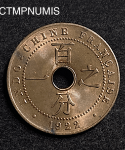 ,MONNAIE,INDOCHINE,1,CENT,1922,
