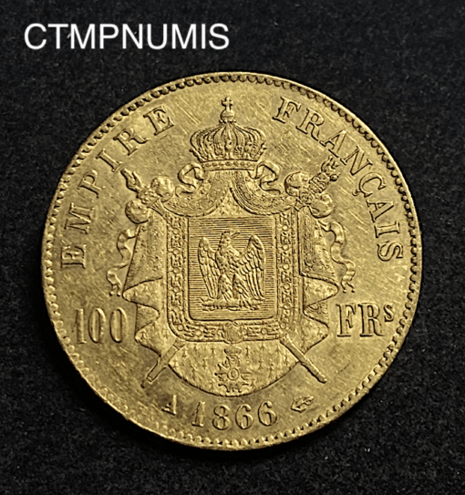 ,MONNAIE,100,FRANCS,OR,NAPOLEON,III,1866,