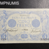 ,BILLET,5,FRANCS,BLEU,1916,VIERGE,NEUF,