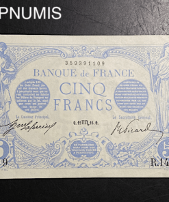 ,BILLET,5,FRANCS,BLEU,1916,VIERGE,NEUF,