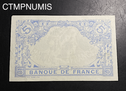 ,BILLET,5,FRANCS,BLEU,1916,VIERGE,NEUF,