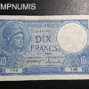 ,BILLET,MINERVE,1916,NEUF,10,FRANCS,
