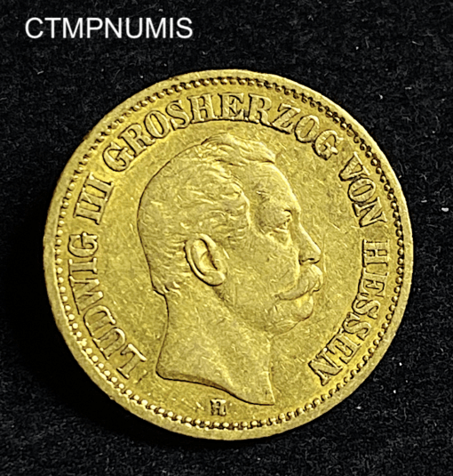 ,MONNAIE,ALLEMAGNE,HESSEN,20,MARK,OR,1872,