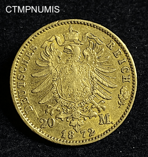 ,MONNAIE,ALLEMAGNE,HESSEN,20,MARK,OR,1872,