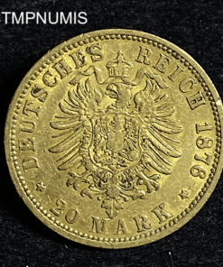 ,MONNAIE,ALLEMAGNE,HAMBOURG,20,MARK,OR,1876,
