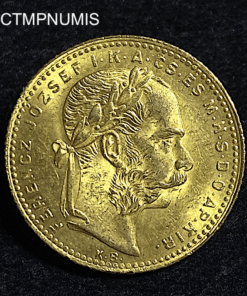 ,MONNAIE,HONGRIE,20,FRANCS,8,FORINT,OR,1880,