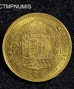 ,MONNAIE,HONGRIE,20,FRANCS,8,FORINT,1885,OR,