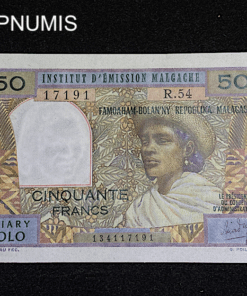,BILLET,MADAGASCAR,50,FRANCS,INSTITUT,EMISSION,MALGACHE,