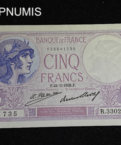 ,BILLET,5,FRANCS,VIOLET,1928,
