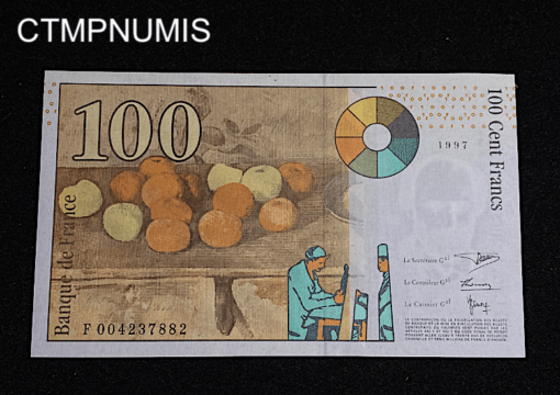 ,BILLET,100,FRANCS,CEZANNE,1997,NEUF,
