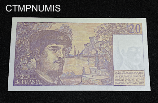,BILLET,20,FRANCS,DEBUSSY,1980,NEUF,