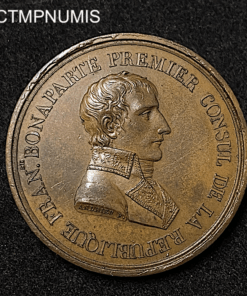 ,MEDAILLE,NAPOLEON,I°,PAIX,LUNEVILLE,1801,AN,IX,