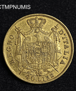 ,MONNAIE,ITALIE,40,LIRE,OR,1810,M,MILAN,
