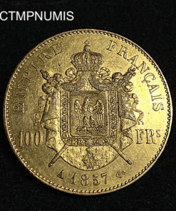 ,MONNAIE,100,FRANCS,OR,NAPOLEON,1857,