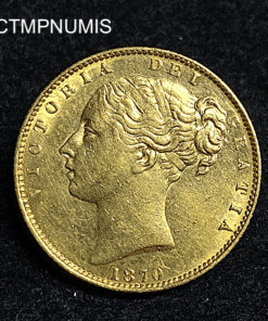 ,MONNAIE,ROYAUME,UNI,SOUVERAIN,OR,1870,