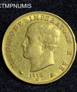 ,MONNAIE,ITALIE,40,LIRE,OR,NAPOLEON,1812,MILAN,