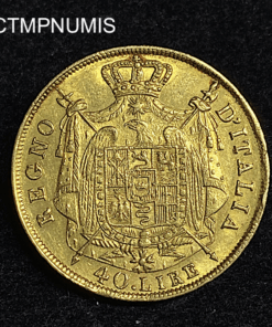 ,MONNAIE,ITALIE,40,LIRE,OR,NAPOLEON,1812,MILAN,