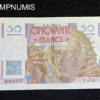 ,BILLET,LE,VERRIER,50,FRANCS,7,6,1951,