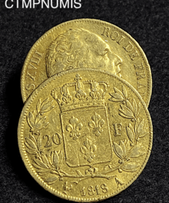 ,MONNAIE,20,FRANCS,OR,LOUIS,XVIII,1818,
