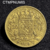,MONNAIE,20,FRANCS,OR,LOUIS,XVIII,1818,W,LILLE,
