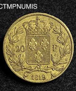 ,MONNAIE,20,FRANCS,OR,LOUIS,XVIII,1819,