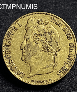 ,MONNAIE,20,FRANCS,OR,LOUIS,PHILIPPE,1833,