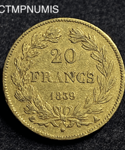 ,MONNAIE,20,FRANCS,OR,LOUIS,1839,