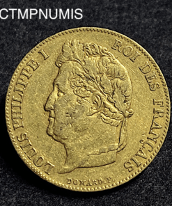 ,MONNAIE,20,FRANCS,OR,LOUIS,1839,