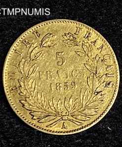 ,MONNAIE,5,FRANCS,OR,NAPOLEON,1859,