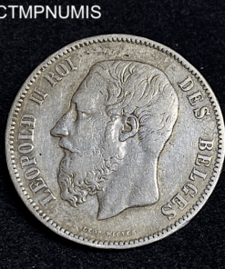 ,MONNAIE,BELGIQUE,5,FRANCS,ARGENT,1865,