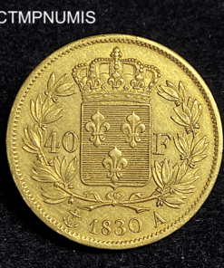 ,MONNAIE,40,FRANCS,OR,CHARLES,X,1830,