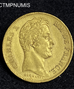 ,MONNAIE,40,FRANCS,OR,CHARLES,X,1830,