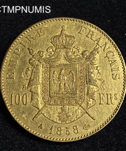 ,MONNAIE,100,FRANCS,OR,NAPOLEON,III,1858,