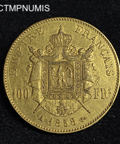 ,MONNAIE,100,FRANCS,OR,NAPOLEON,III,1858,