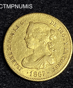 ,MONNAIE,ESPAGNE,4,ESCUDOS,1867,MADRID,