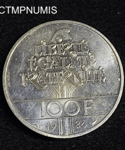 ,MONNAIE,PIEFORT,100,FRANCS,ARGENT,1986,
