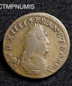 ,MONNAIE,ROYALE,2,DENIERS,LOUIS,XIV,1696,STRASBOURG,