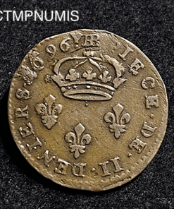 ,MONNAIE,ROYALE,2,DENIERS,LOUIS,XIV,1696,STRASBOURG,