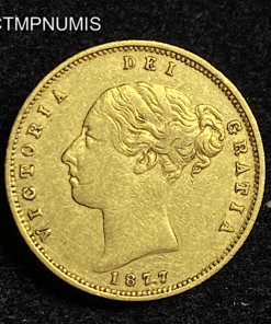 ,MONNAIE,ROYAUME,UNI,1/2,SOUVERAIN,OR,1877,