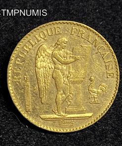 ,MONNAIE,20,FRANCS,OR,GENIE,1891,