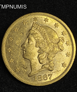 ,MONNAIE,ETATS,UNIS,20,DOLLAR,OR,1867,