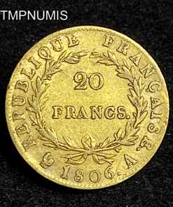 ,MONNAIE,20,FRANCS,OR,NAPOLEON,1806,
