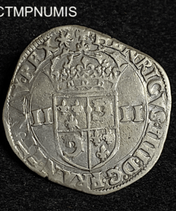 ,MONNAIE,HENRI,IC,1/4,ECU,ARGENT,DAUPHINE,1603,Z,GRENOBLE,