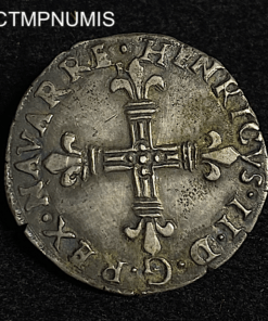 ,MONNAIE,HENRI,II,NAVARRE,1/4,ECU,1585,SAINT,PALAIS,