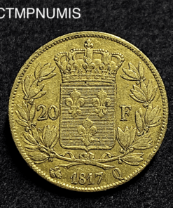 ,MONNAIE,20,FRANCS,OR,LOUIS,XVIII,1817,Q,PERPIGNAN,