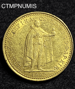 ,MONNAIE,HONGRIE,20,CORONA,1892,OR,