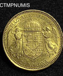 ,MONNAIE,HONGRIE,20,CORONA,1892,OR,