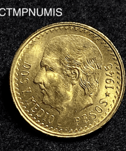 ,MONNAIE,MEXIQUE,2,1/2,PESOS,OR,1945,