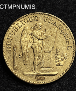 ,MONNAIE,20,FRANCS,OR,GENIE,1892,