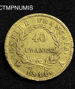 ,MONNAIE,EMPIRE,40,FRANCS,OR,NAPOLEON,1811,